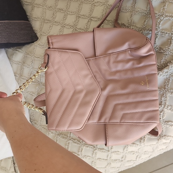 Nanette Lapore Pink Gold Detail Backpack - Picture 1 of 14